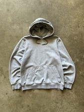 Vintage 2000s Y2K Nike Embroidered Swoosh Logo Hoodie Sweatshirt Faded Gray M