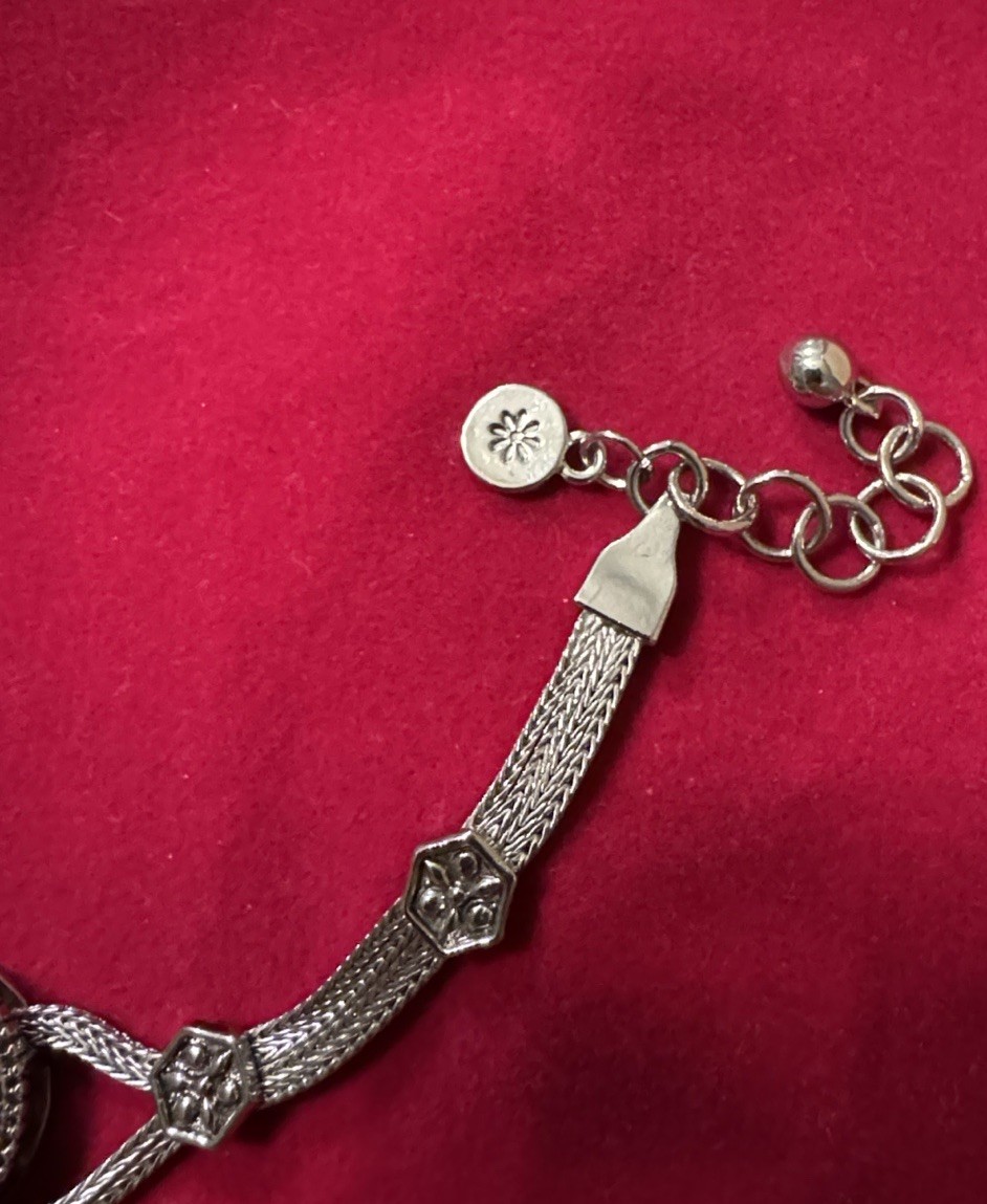 Gingersnaps Silver Adjustable Snap Charm Chain Br… - image 8