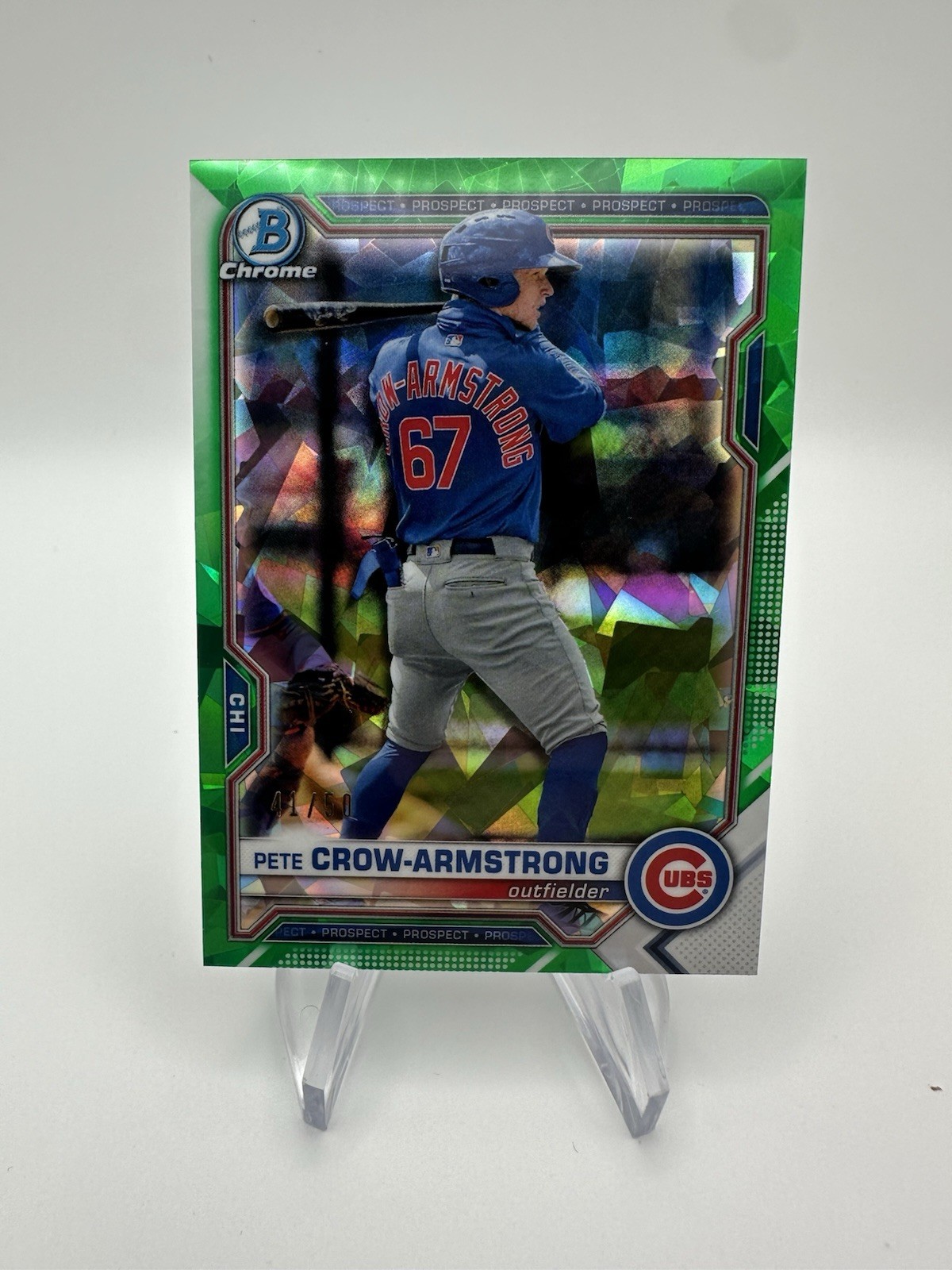 2021 Bowman Chrome Draft Sapphire Green /50 Pete Crow-Armstrong BDC-12