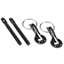 Bonnet Hood Pin Pins Lock Latch Kit For Racing Sport Car Black