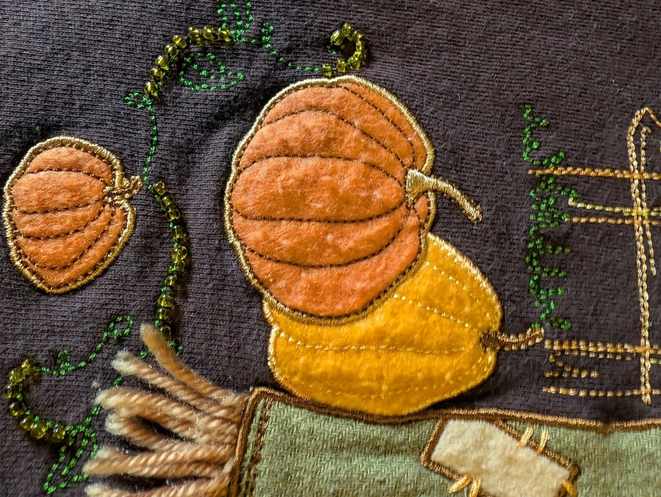 Toffee Apple Mujer Espantapájaros Calabaza Pullover Sudadera con Capucha Marrón L Otoño Otoño Foto 4 de 4