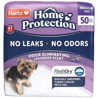 Hartz Super Absorbent Odor Eliminating Lavender Scented No Leaks Dog Pads,