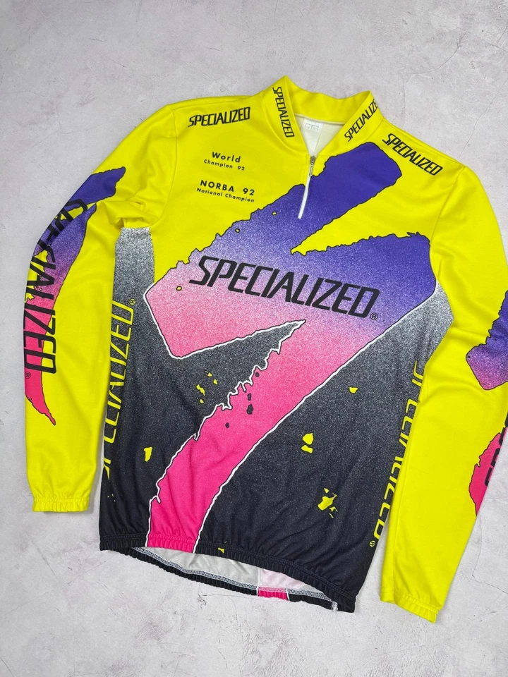 Camiseta deportiva de ciclismo especializada vintage campeona del mundo Norba 1992 manga larga talla M Foto 3 de 4