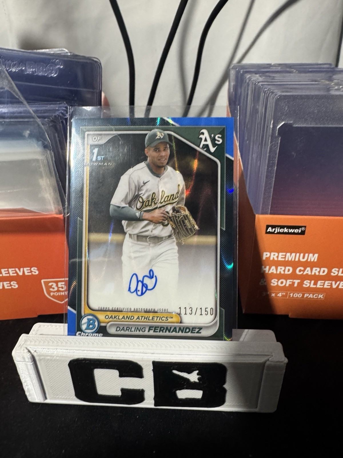 Darling Fernandez 2024 Bowman Chrome  1st On Card Auto Blue Refractor SSP052/150