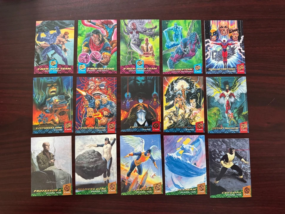 Lote de 315 tarjetas coleccionables Fleer Ultra X-Men 1994, EX-NM Foto 3 de 3
