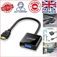HD to VGA Adapter - 1080P Gold-Plated Converter for HDMI Devices to VGA Displays