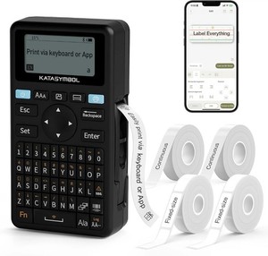 E11 Machine Bluetooth Label Maker avec 4 Rubans, clavier de soutien & Appli avec 30+