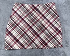VTG Cherokee Mini A-line Skirt Plaid Multicolor Tag4 ACT28w Y2K Coquette