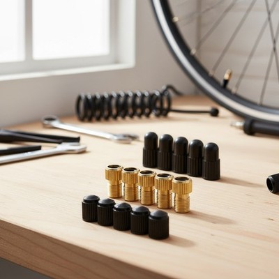Brass Presta Adaptors for Tire Inflation Using Standard Pumps and Compressors