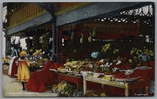 BLACKPOOL - Lancashire The Market Vintage Postcard