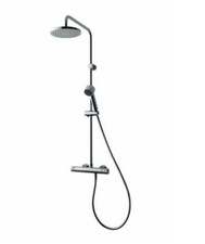F500957100600- Laufen City Pro Thermostatic shower, rain shower head-Chrome