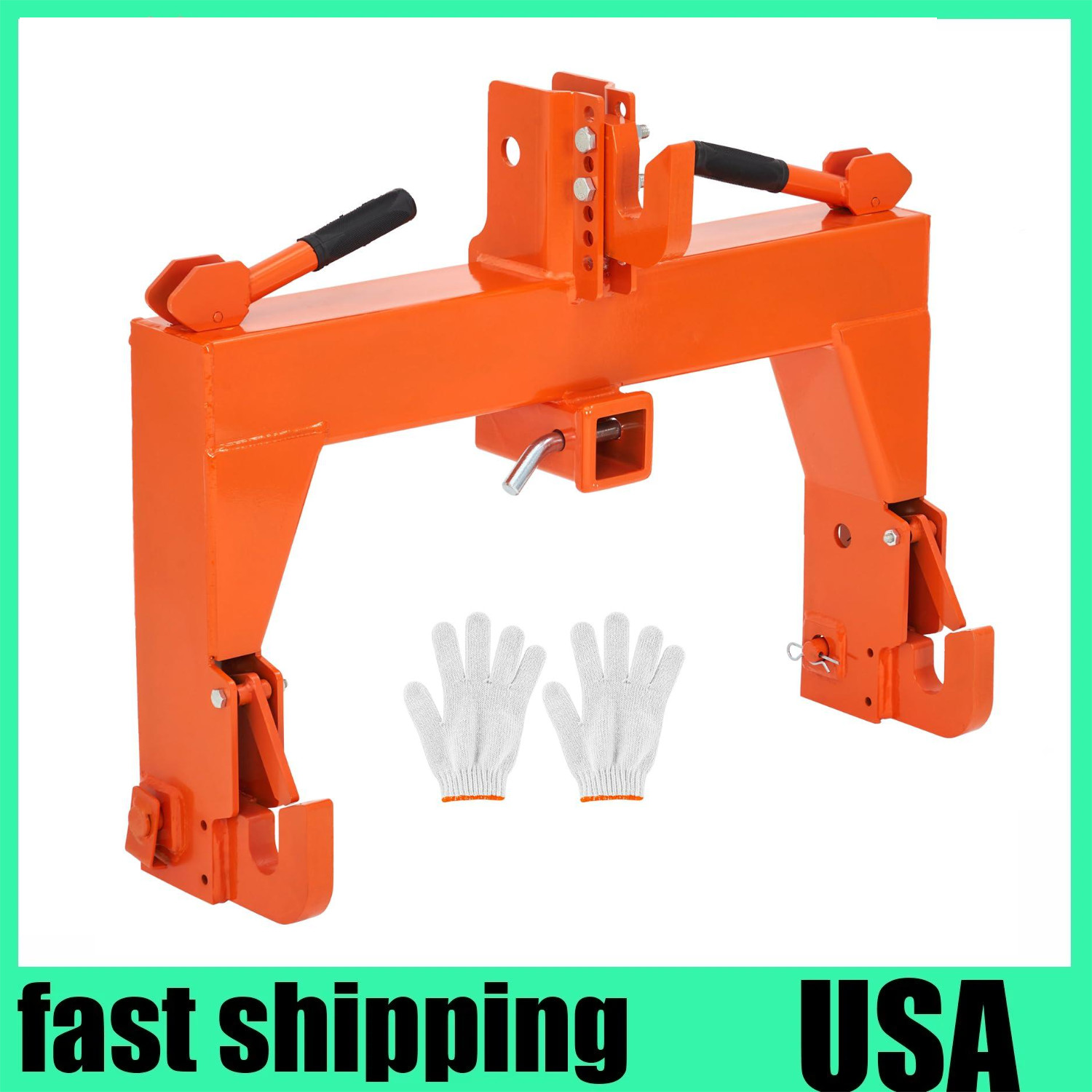 3000lb 3 Point Quick Hitch Adapter Attach For Category 1 & 2 Cat 1 Cat2 Tractor