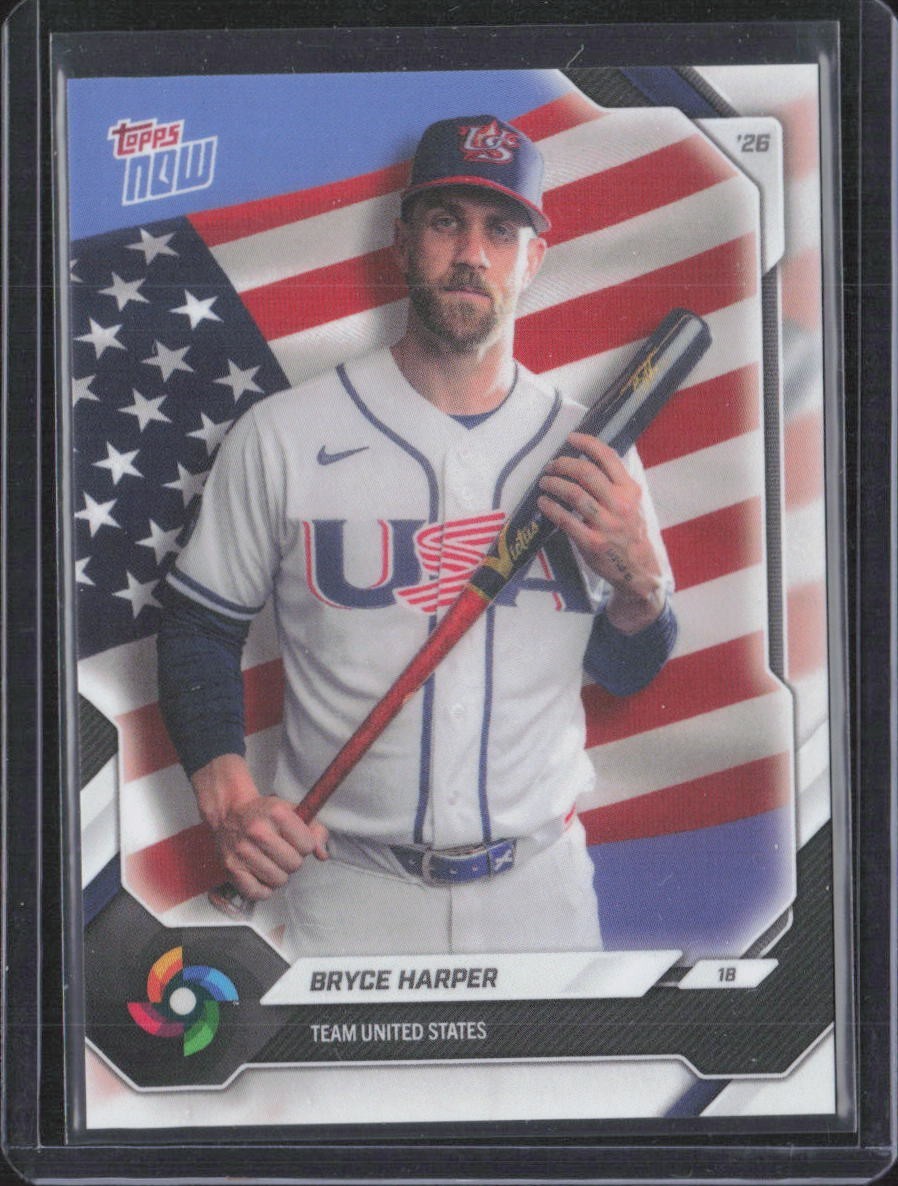 2026 Topps Now WBC PR20322 #USA11 Bryce Harper - Team USA / Phillies - MINT