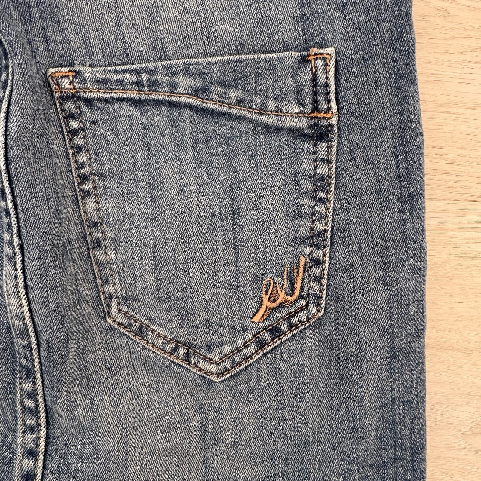 Express Jeans Patch Button Front Denim Skirt 00 Y… - image 9