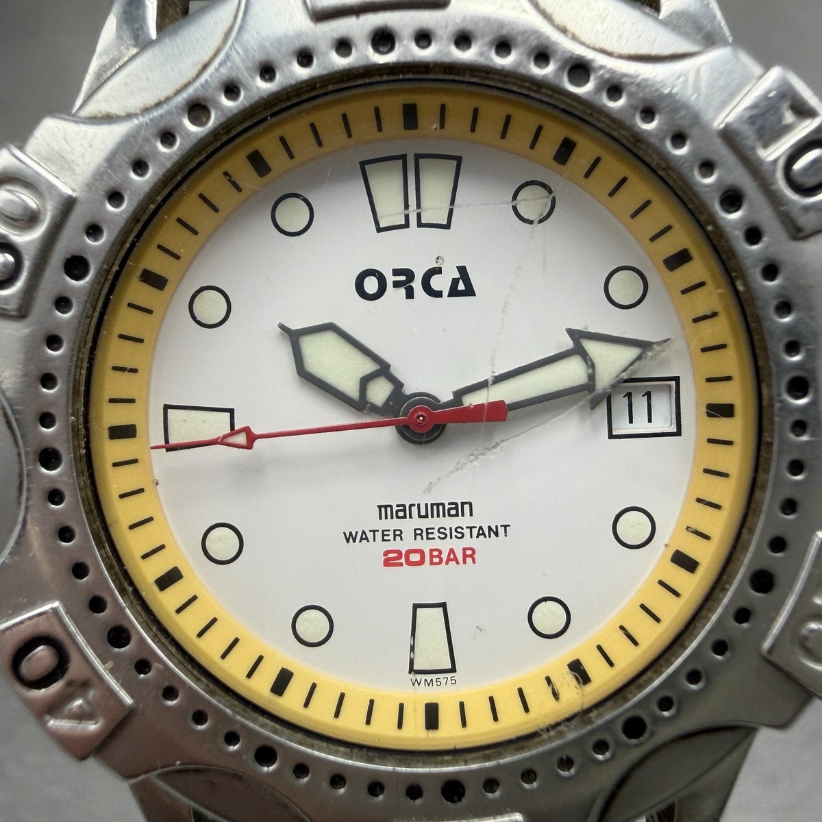 Maruman ORCA サン＆ムーン デイデイト メンズ 腕時計☆ Maruman Orca 