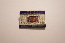 broche Olympic Winter Games Great Britain Grenoble 1968 JO 68 Pinches London