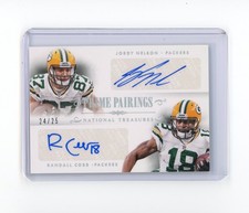 2014 Panini National Treasures Jordy Nelson Randall Cobb Prime Pairings Auto /25