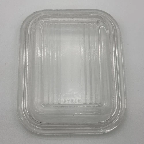 PYREX 501-C Vintage Clear Glass Refrigerator Dish Replacement LID ONLY Chipped