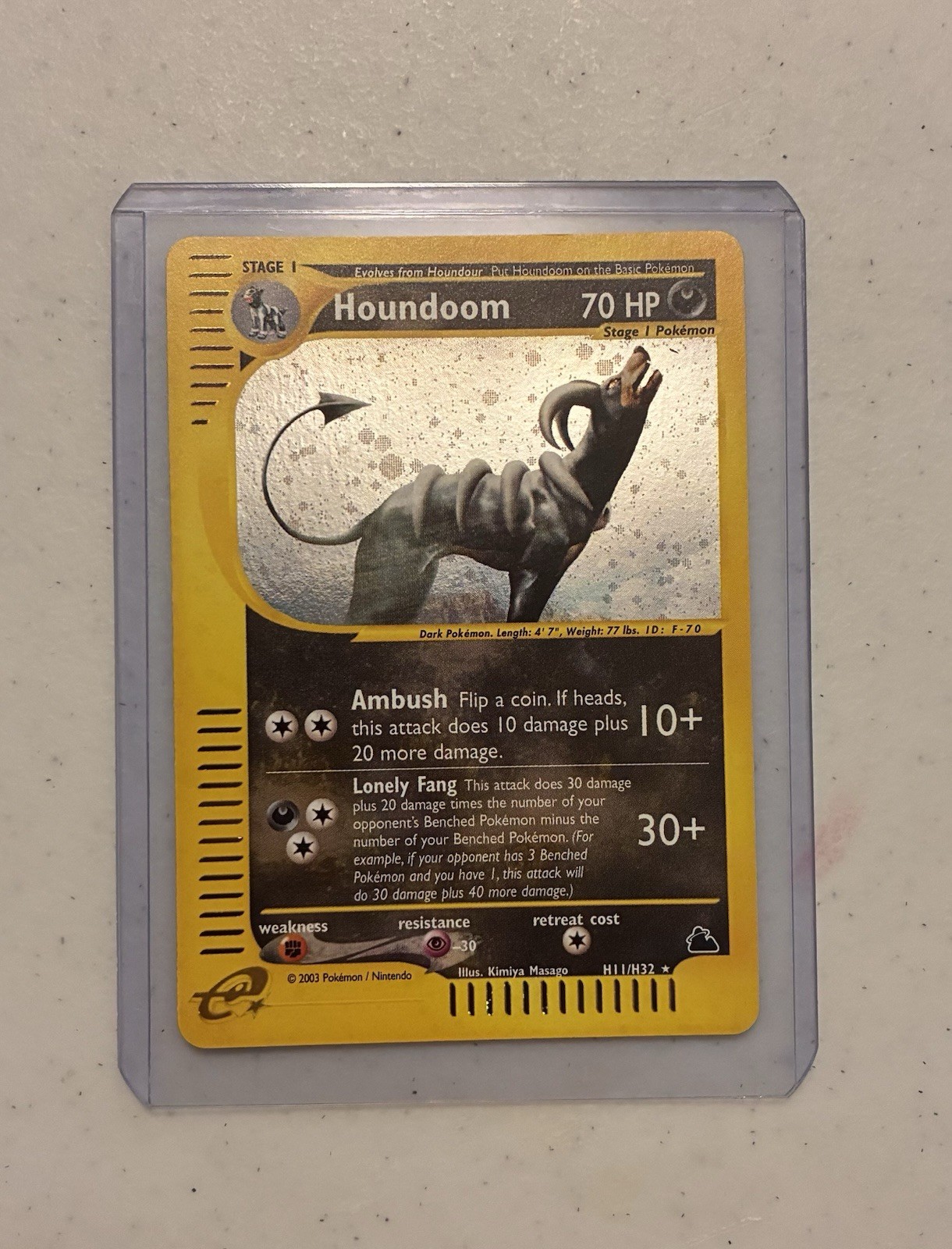 Pokemon TCG Aquapolis Houndoom H11/H32 Holo Rare English 2003