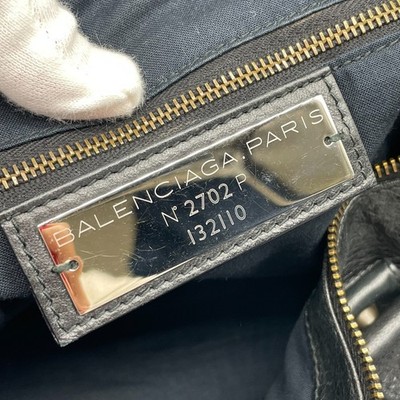BALENCIAGA The Work bag Handbag Black Leather Tote 132110 Y2K
