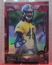 Alvin Bud Dupree 2015 Topps Chrome Rookie Red Refractor Auto 2/5 SSP Rare