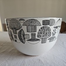 Vintage Kaj Franck Finland Finel Arabia Mushrooms Enamelware Mixing Bowl