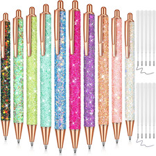 30 Pcs Fancy Pens for Women Girls Set 10 Glitter Sparkly Pretty Cute Pens Retrac