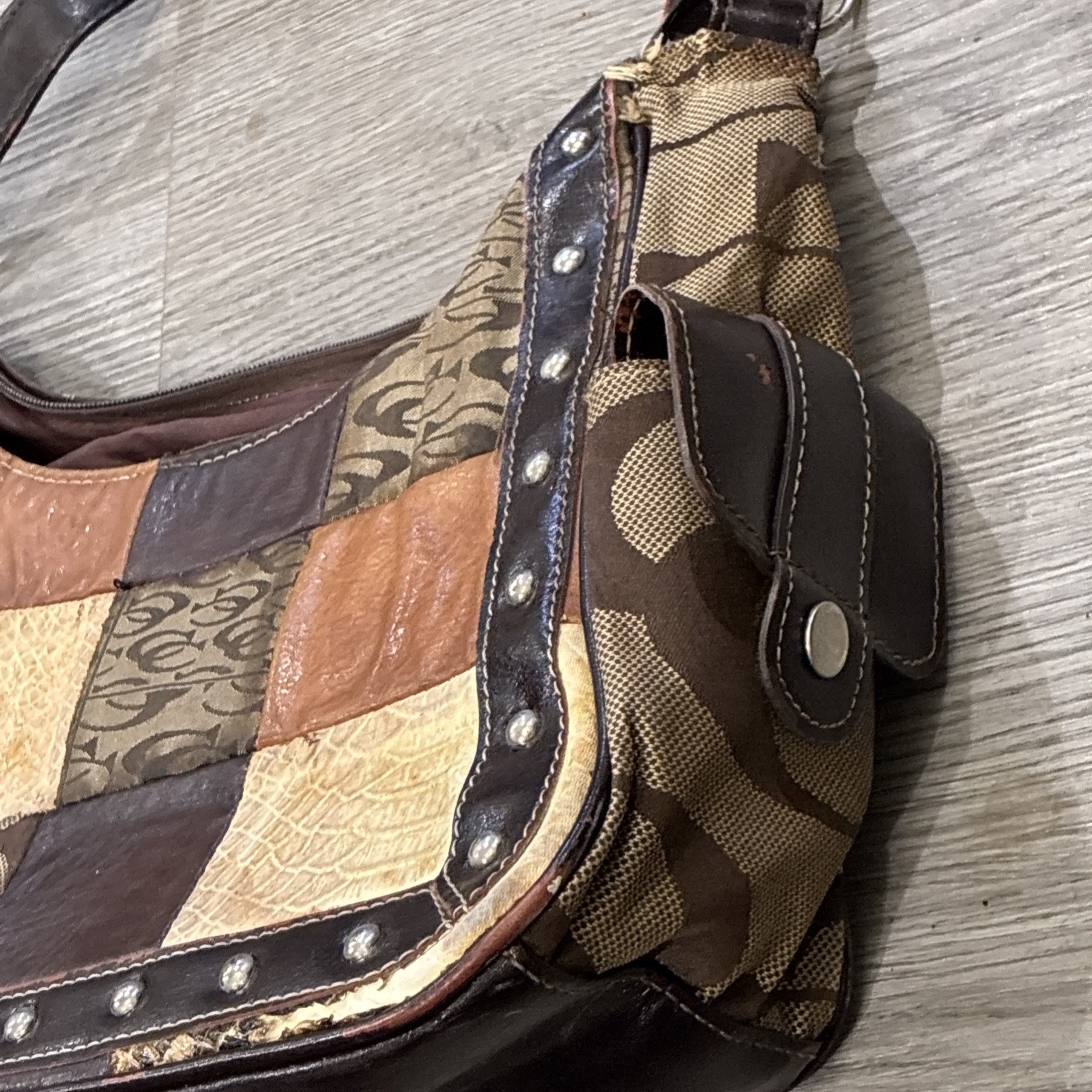 Multi Pattern Patchwork CLETO Single Strap Should… - image 2