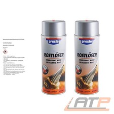 2x 400ml PRESTO ROSTLÖSER ROSTENTFERNER KRIECHÖL ROSTUMWANDLER SPRAYDOSE MOS2