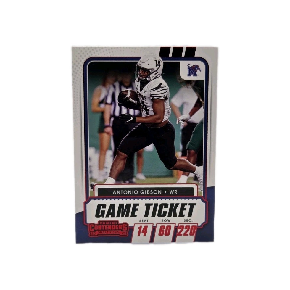 2021 Panini Contenders Draft Picks - Antonio Gibson #55 Game Ticket Red