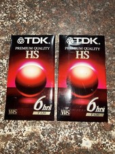 Lot of 2 New, Sealed TDK Premium Quality HS 6 Hour T-120 Blank VHS Video Tapes