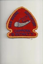 1971 Dan Boone Adventure Chippewa District patch