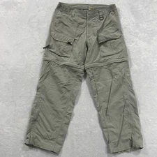 10000 ft Above Sea Level Cargo Convertible Straight Pants Men L x 28 Green