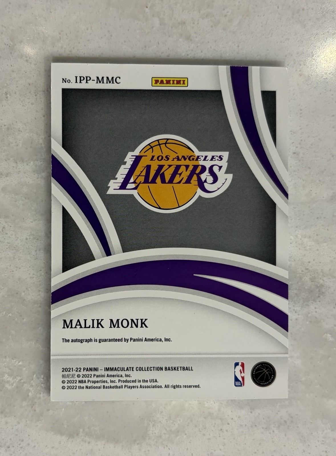 2021-22 Panini Immaculate Malik Monk Past And Present Red Auto /25 (01/25) view 2