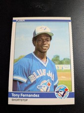 1984 Fleer #152 Tony Fernandez Toronto Blue Jays Rookie Card RC. rookie card picture