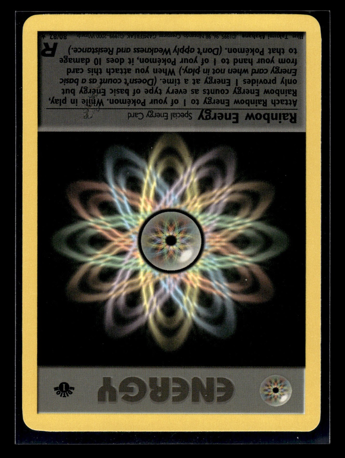 1st Edition  Rainbow Energy (80) Rare Team Rocket 80/82 NM