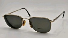Vintage 1970s Giorgio Armani Gold Metal Prescription Sunglasses 53-19 Italy
