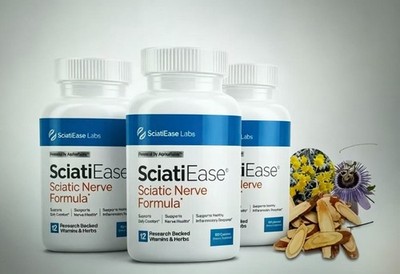 SciatiEase Sciatic Nerve Formula 1/2/3 Pack - 100 Caps - 12 Herbs for Nerve Heal