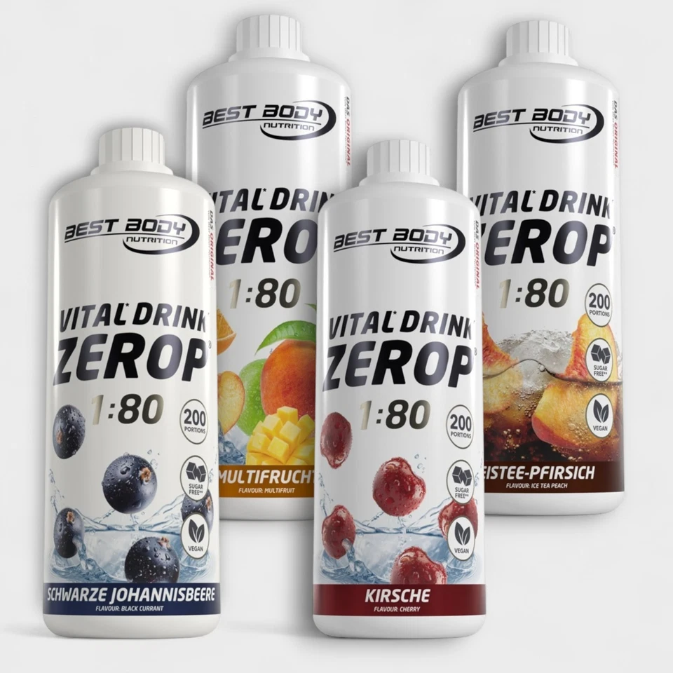 Best Body Nutrition Low Carb Vital Drink 4 x 1 Ltr. Getränkesirup 11,30€/Ltr.