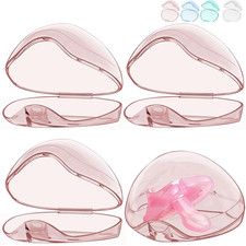 Pacifier Case,4 Pack BPA Free Pacifier Holder Case,Transparent Container Box for