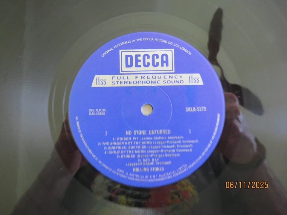 Rolling Stones - No Stone Unturned - 1973 Aussie Decca LP - EX - image 3 of 4
