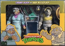 NECA TMNT Teenage Mutant Ninja Turtles Granny Bebop & Baby Rocksteady 2-Pack
