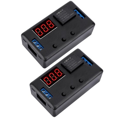 12V Timer Relay 2pcs, LED Display 4-Mode On-Off Automotive Time Delay Relay, ...