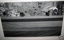 SIGNED N. JAY JAFFEE: Coney Island, NY -2 Men with Shark 1968 (artworks in MOMA)