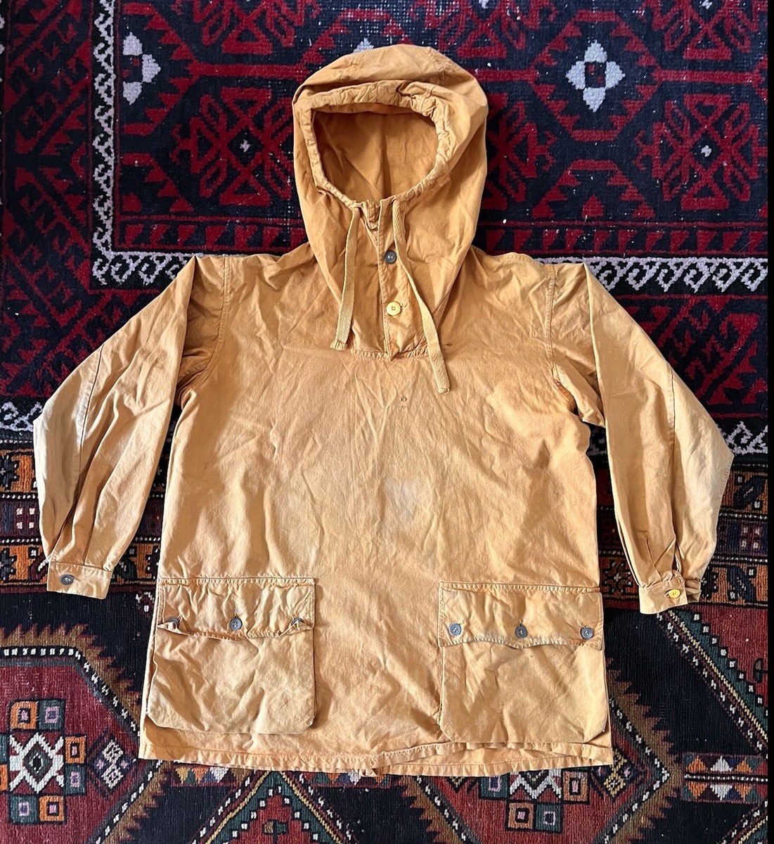 Vintage 40s Swedish Military Garment Dyed Winter Snow Smock Vintage 40s Swedish Military Garment Dyed Winter Snow Smock