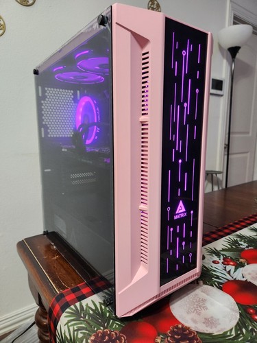T2M Custom Pink Gaming Desktop PC i7 16GB RAM 512GB SSD WiFi BT GTX 970 4GB W10H - Picture 4 of 16