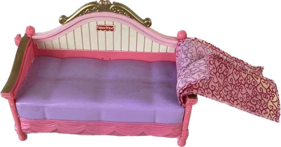 FisherPrice Loving Family Dollhouse Furniture Girls Pink Daybed Yellow Chairs eBay
