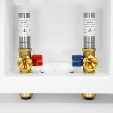 Washing Machine Outlet Box Push-Fit 1/2-Inch with Stainless Hammer Arrestor
