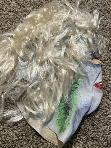 Vintage Beetlejuice Ben Cooper Rubber Mask w/ Hair Toys R Us 1989 - Picture 3 of 6