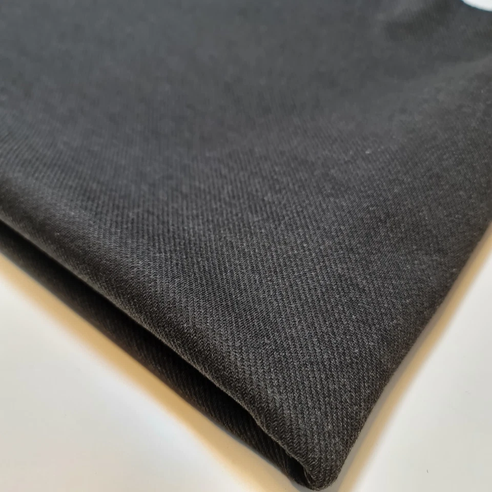 Black Viscose Chalis Fabric Craft Dress Costume Quilting Material 58" By Meter - Image 2 of 2